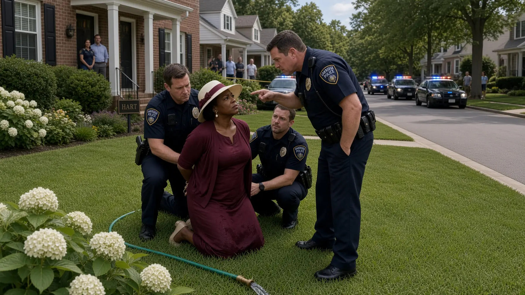The Officer Forced Her To Her Knees On Her Own Lawn | Then The Black SUVs Arrived