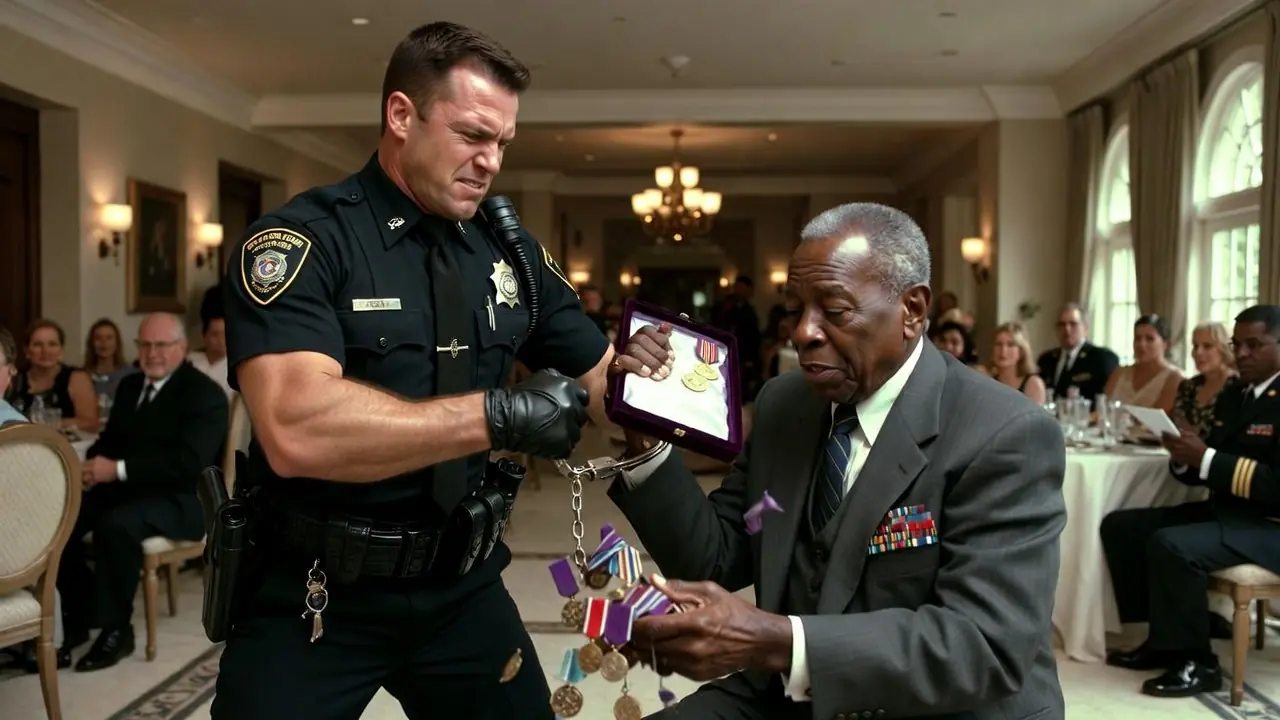 An Off-Duty Cop Handcuffed an Elderly Black Veteran for “Stolen Valor”… Then the Sheriff Walked In and Said, “Unlock My Father.”