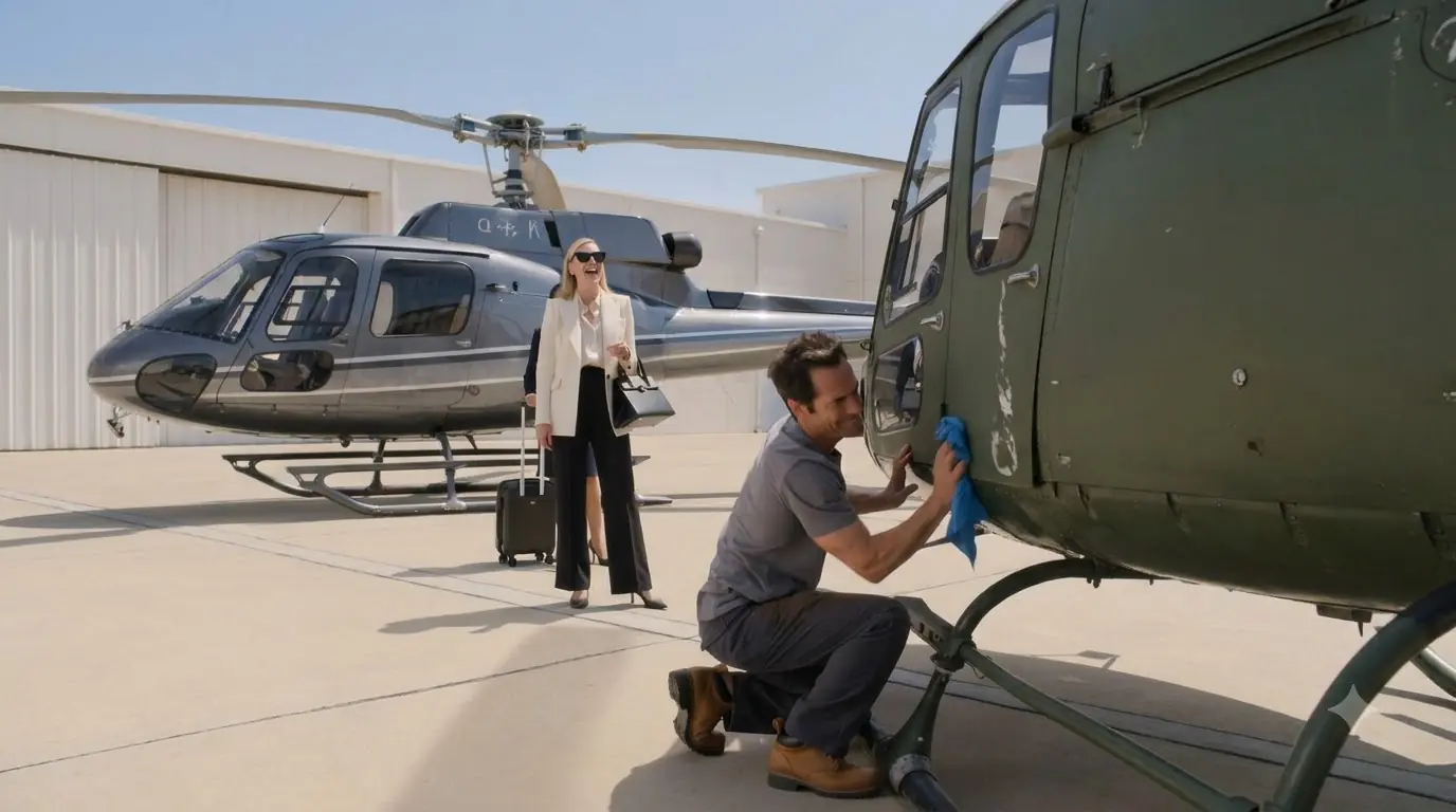 CEO Mocked the Single Dad's Old Chopper — Not Knowing He Owned the Airfield She Just Landed On