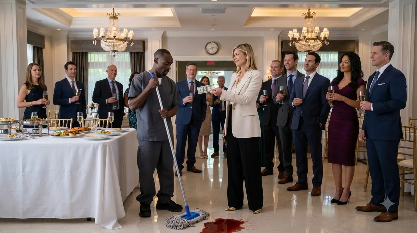 Female CEO Tipped Single Dad $50 to Go Mop in Front of 17 Relatives — He Control Their Hospital