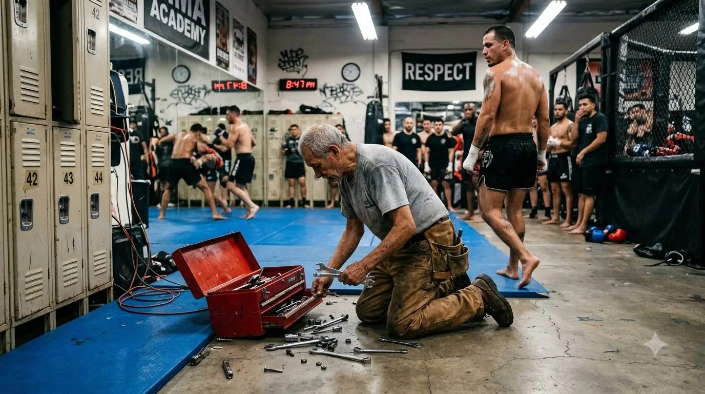 The Fighter Grabbed the Old Janitor — Then Something Felt Wrong
