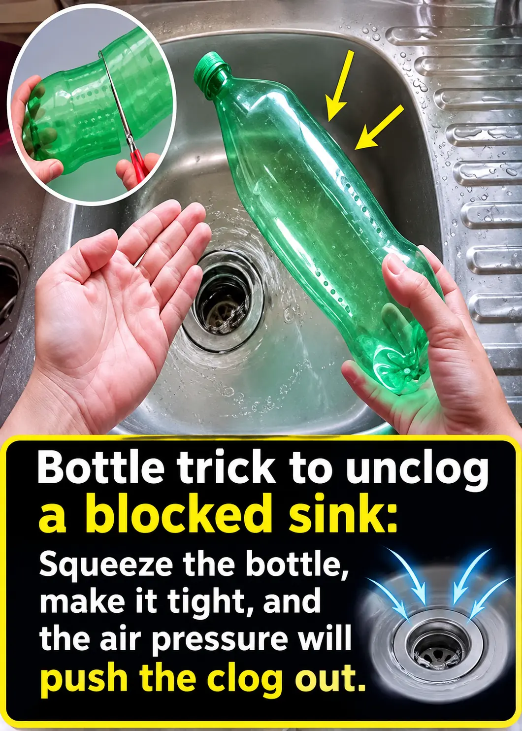 Cutting plastic bottles in half and leaving them in the kitchen sink: Amazing uses, many people will regret not knowing about them sooner.