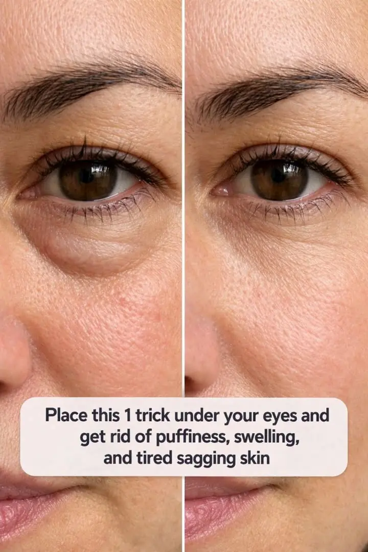 Place this 1 trick under your eyes and get rid of puffiness, swelling, and tired sagging skin