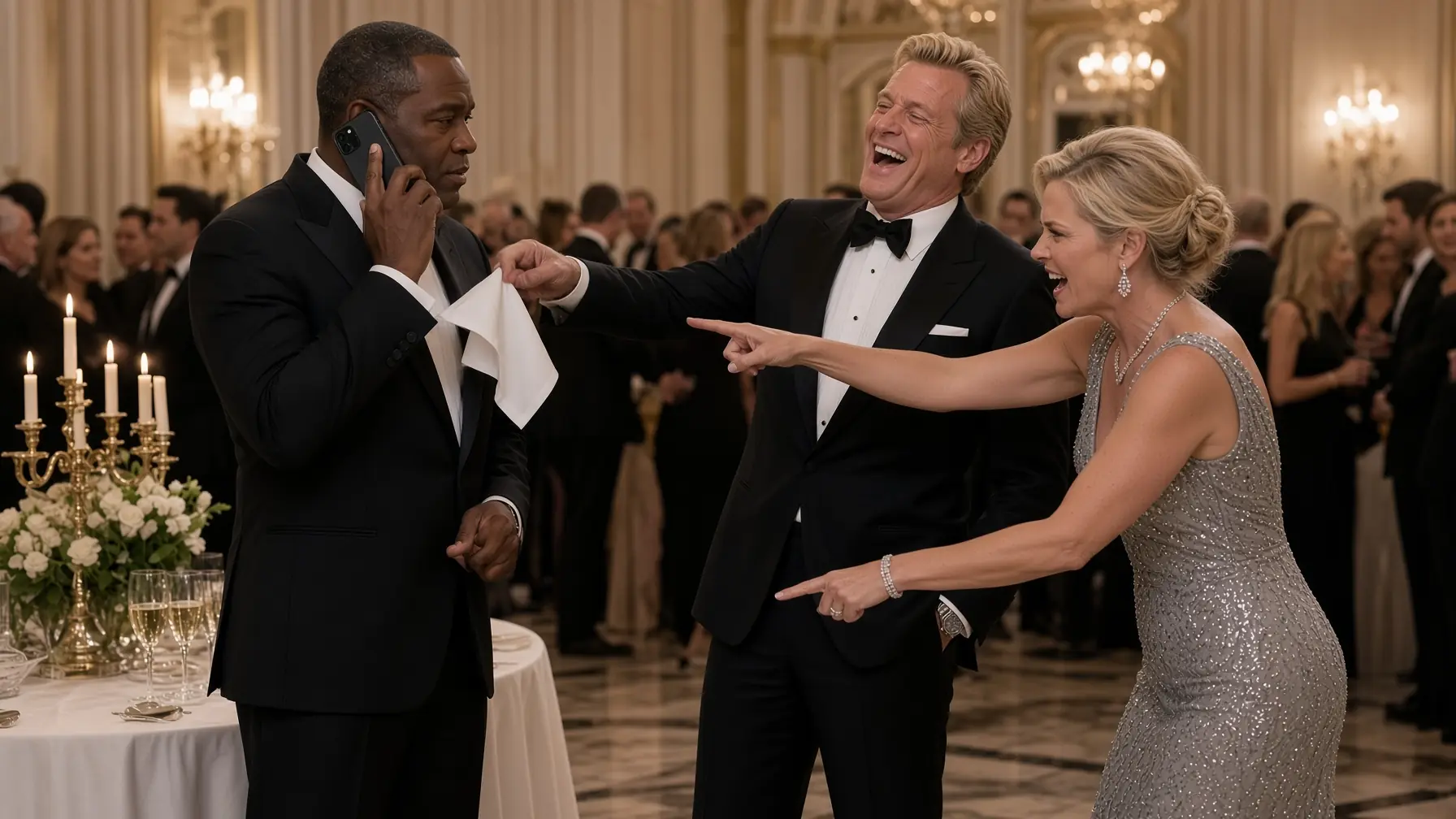 A Billionaire Family Told the Black CEO to Mop the Floor — Then Two Executives Entered the Ballroom and Called Him “Mr. Reed”