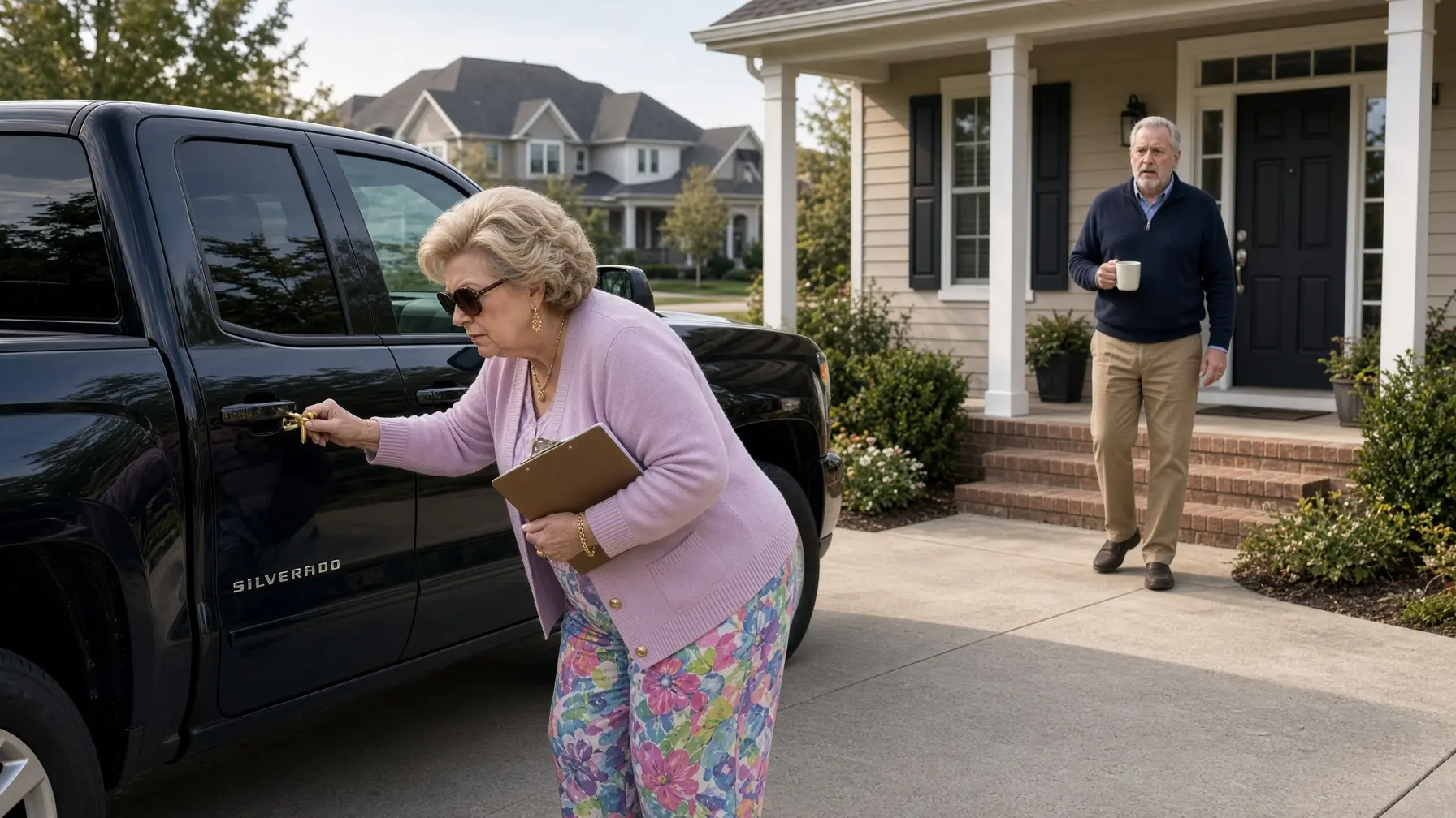 She Tried a “Master Key” on His Truck — Then the Owner Walked Outside