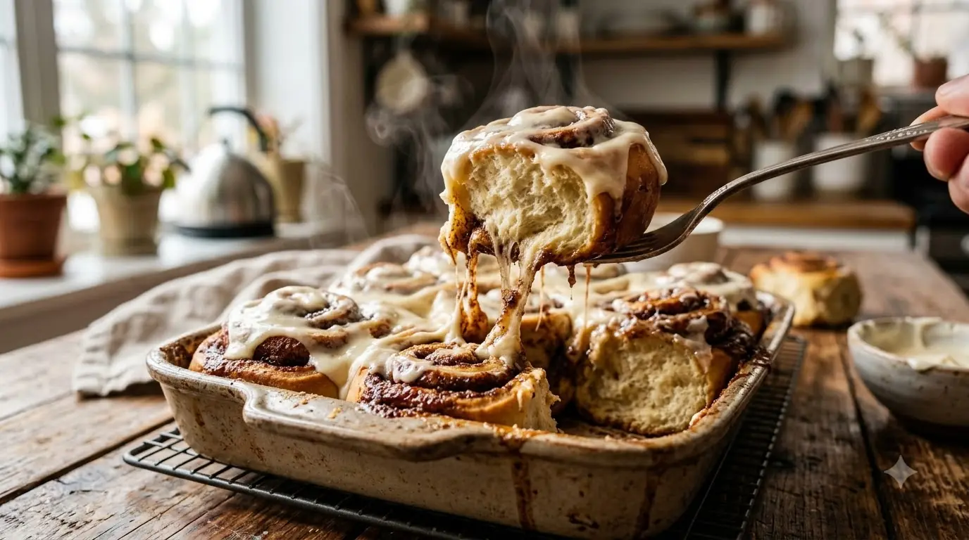 Soft & Gooey Homemade Cinnamon Rolls – Bakery-Style Rolls with Cream Cheese Frosting