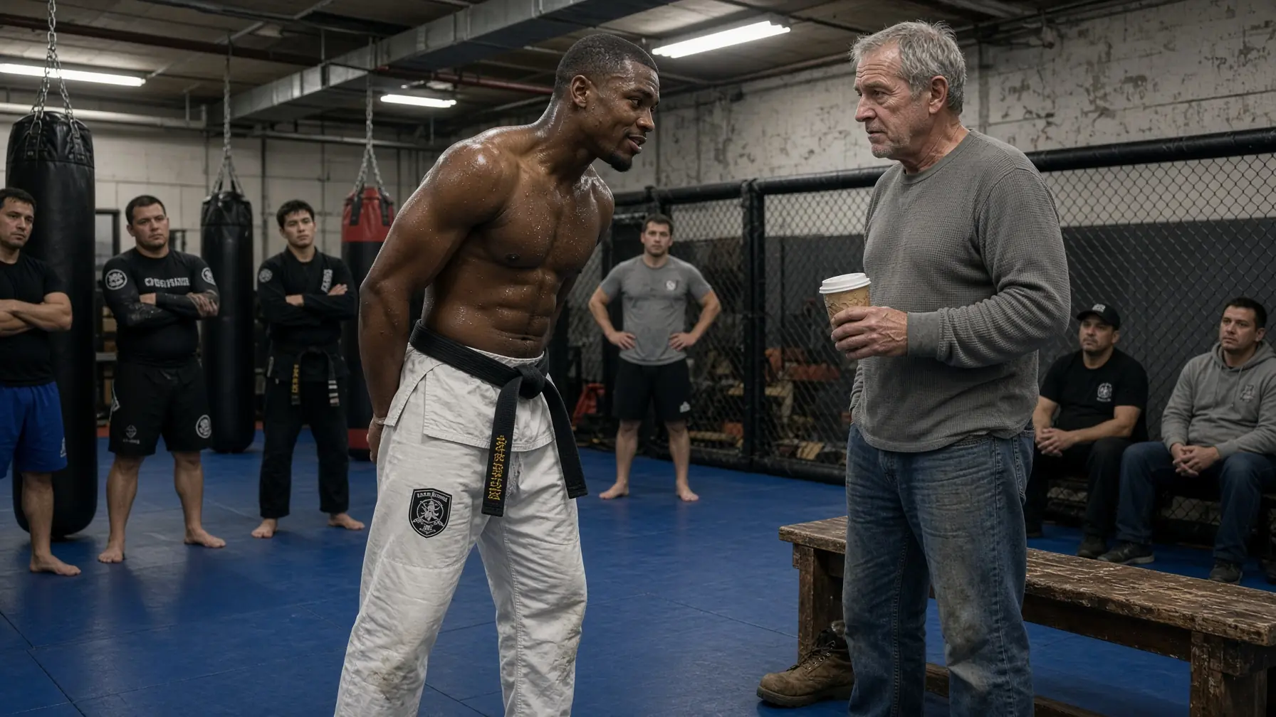 The Black Belt Mocked the Old Man — Then He Stepped Onto the Mat
