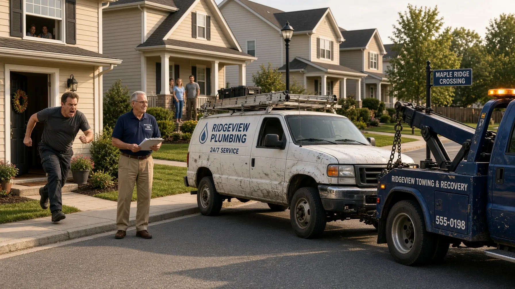 They Started Towing His Work Truck — Then the Owner Came Running Out
