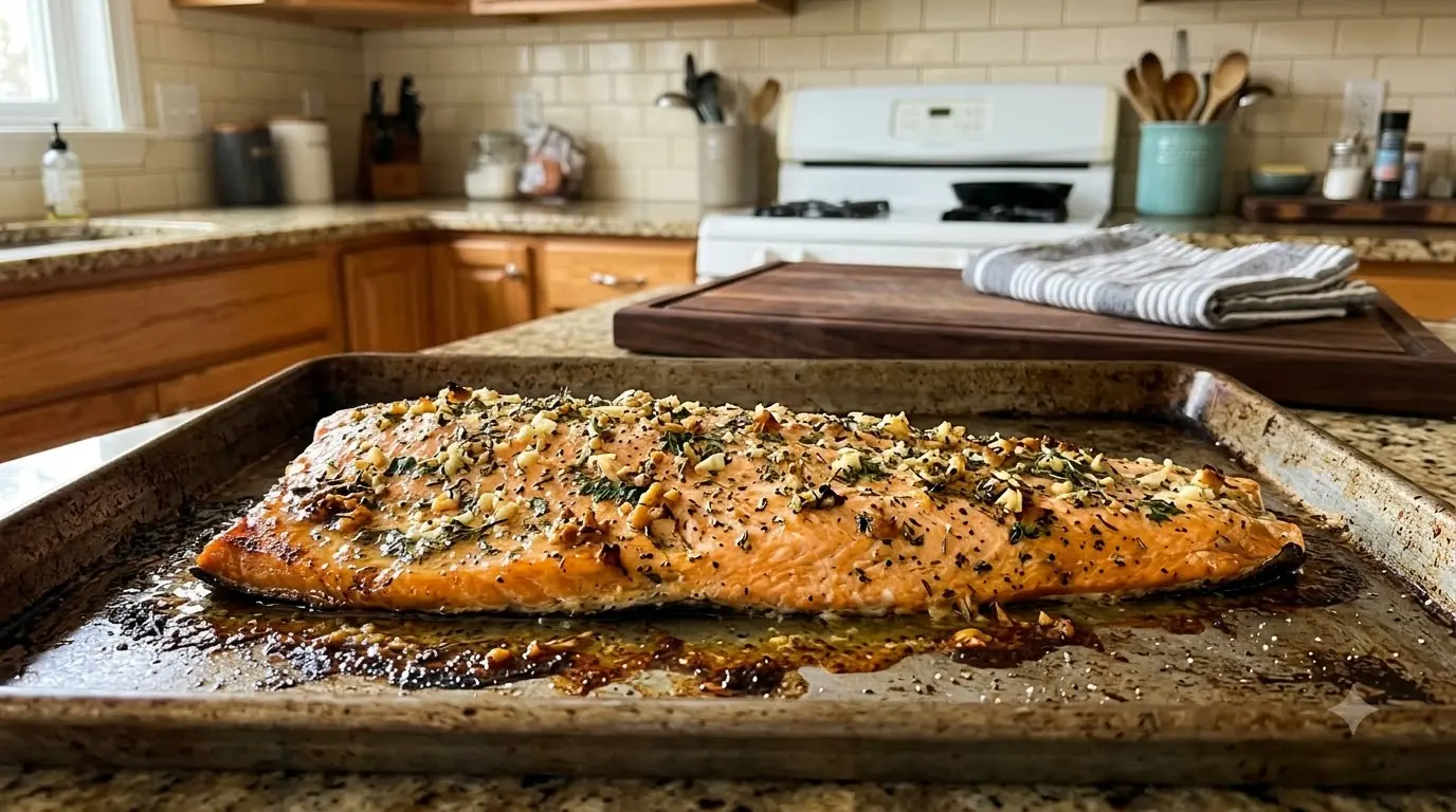 Garlic & Herb Butter Salmon – Tender, Flaky & Bursting with Fresh Lemon-Garlic Flavor