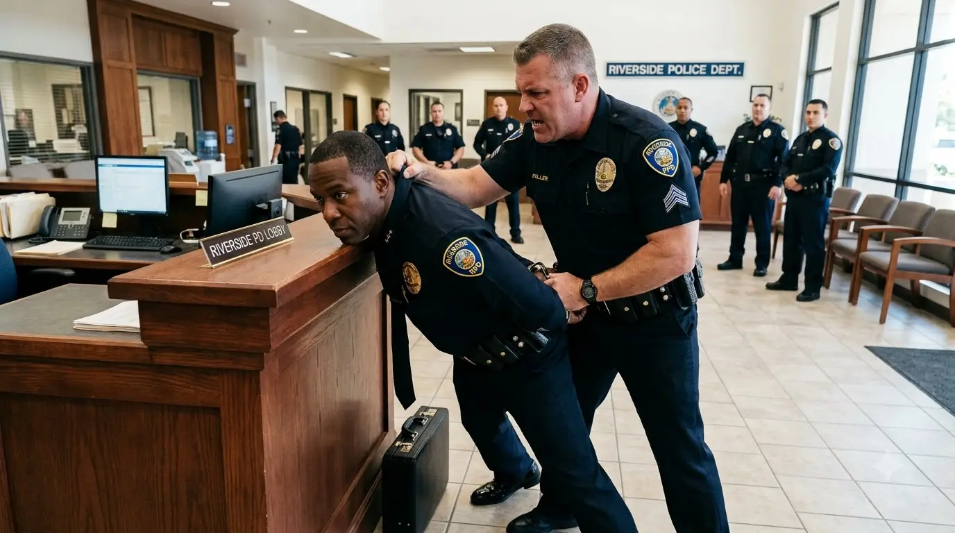 Cops Handcuff A Man In Uniform — Unaware Of Checking His Real Badge