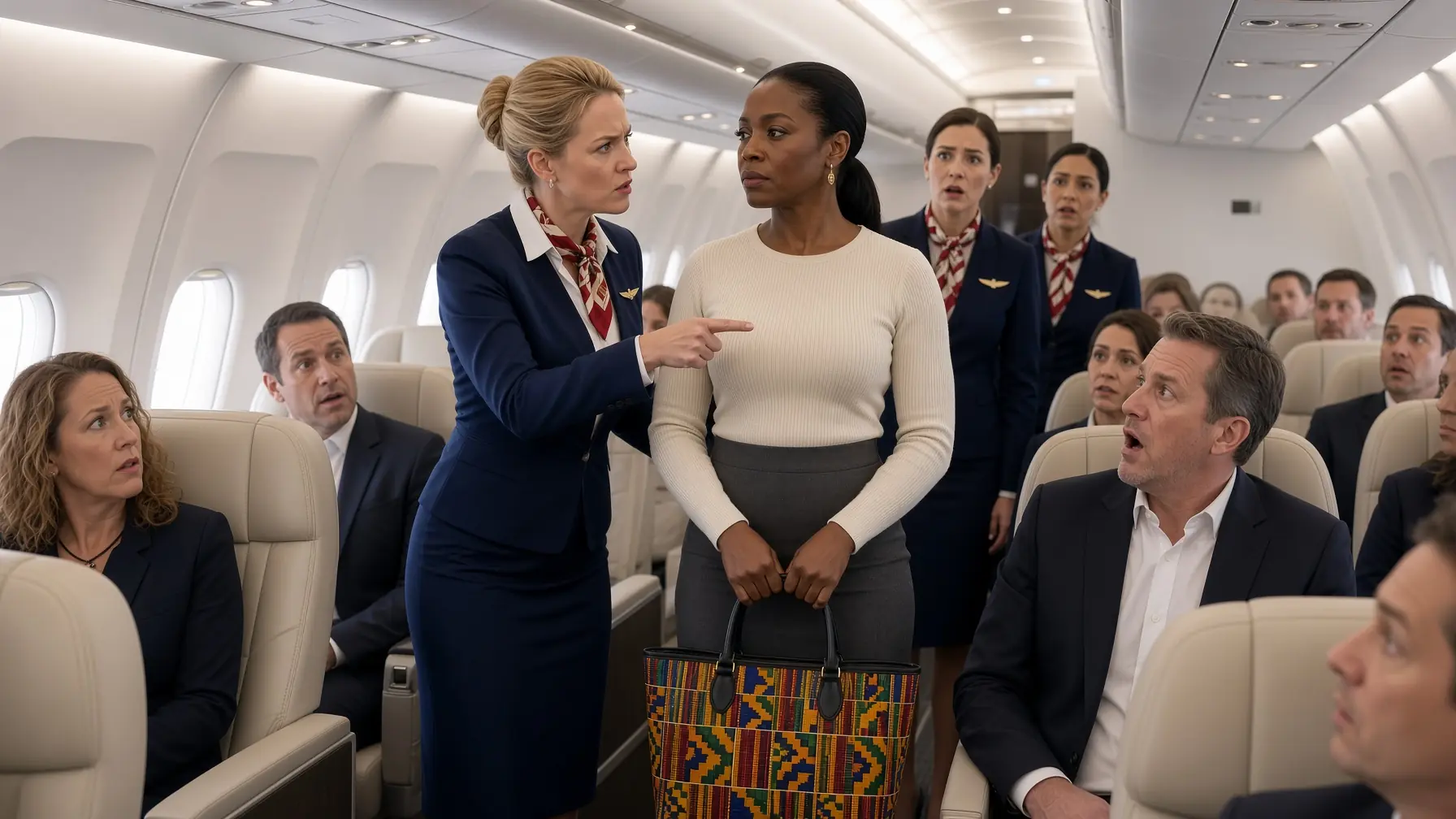 Flight Attendant Mocked Black Woman’s Purse — Moments Later, Her Husband Walked In… the Airline CEO
