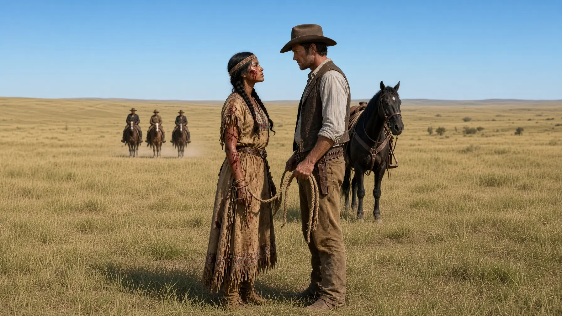 “Tie Me Up” Apache Woman Told the Rancher Who Bought Her to Free Her - The Lonely Man Didn’t Know…