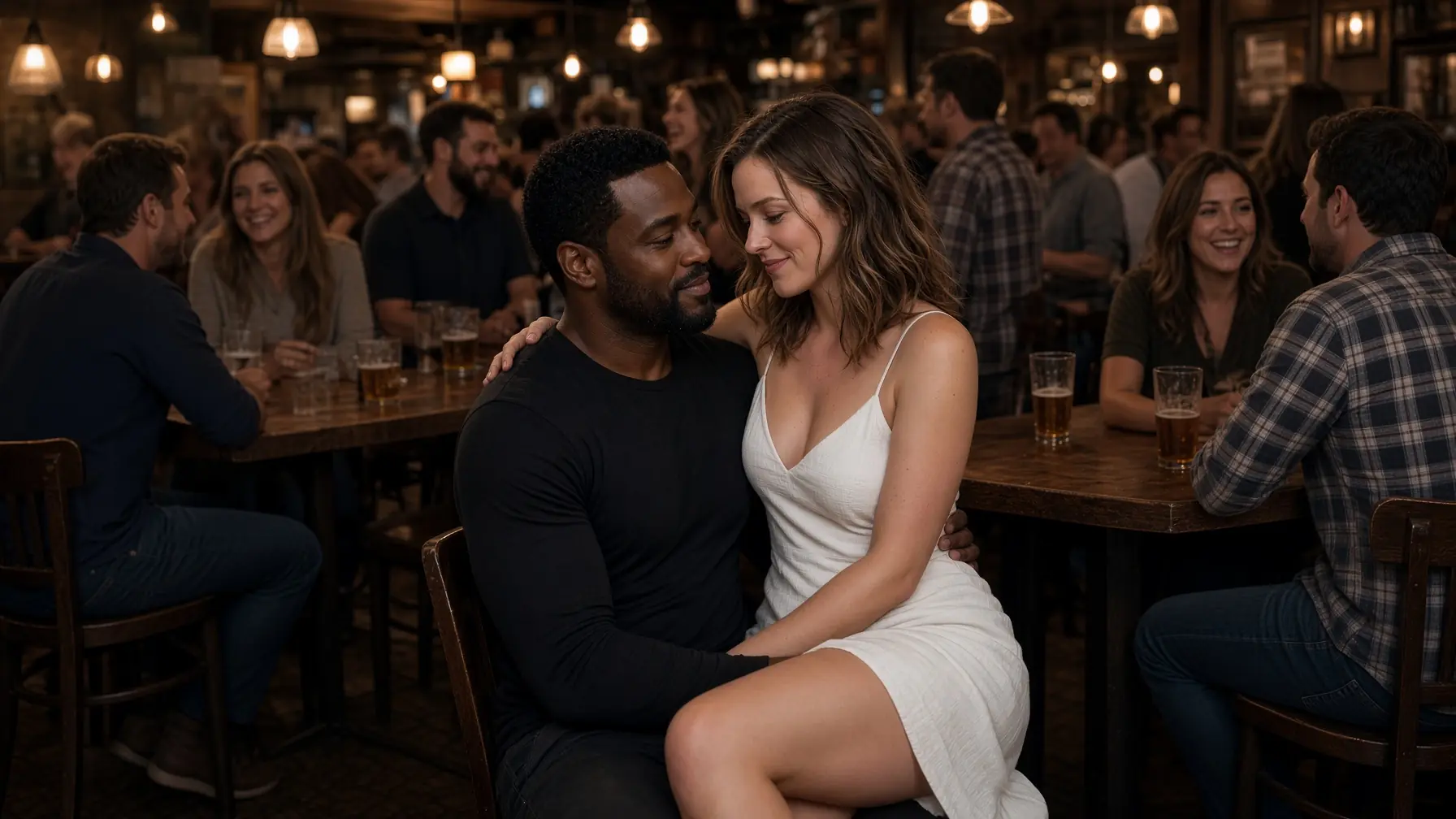 Black Single Dad’s Coworker Sat on His Lap in a Crowded Bar —Then a Seat Opened Up, She Stayed Still