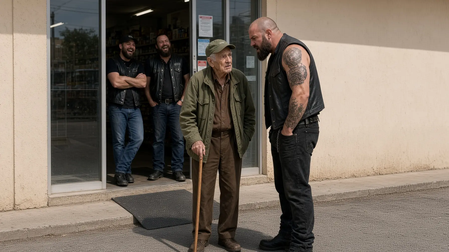 Bikers Knocked Away an Old Marine’s Cane at a Gas Station — Then a Retired Colonel Revealed Who He Really Was
