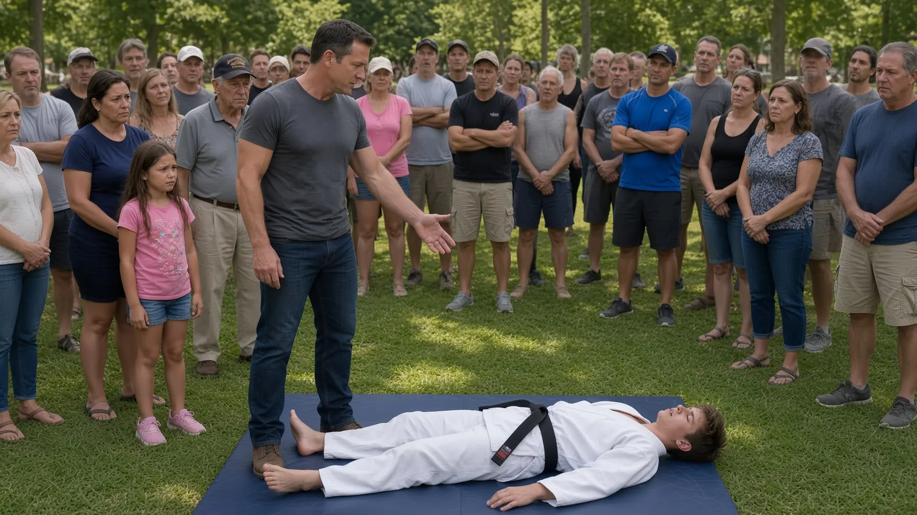 The Teen Black Belt Smirked, “I’ll Go Easy on You” — Then the Quiet Single Dad Stepped Onto the Mat
