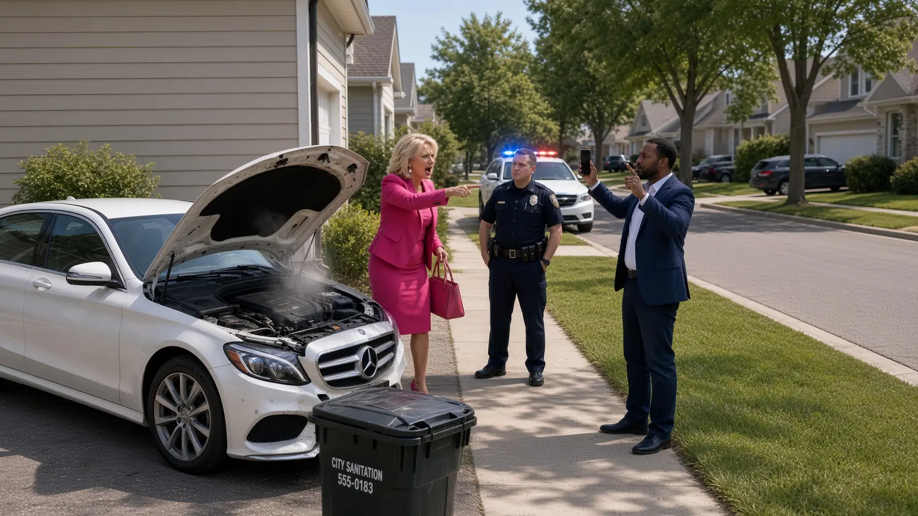 HOA Karen Kept Running Over a Black Man’s Trash Can - Then He Installed One She Never Saw Coming