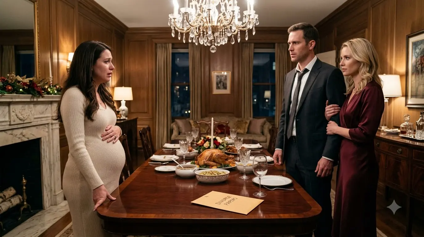 Unaware His Wife Is A Billionaire Heiress Husband Divorces His Pregnant Wife At Thanksgiving Dinner.