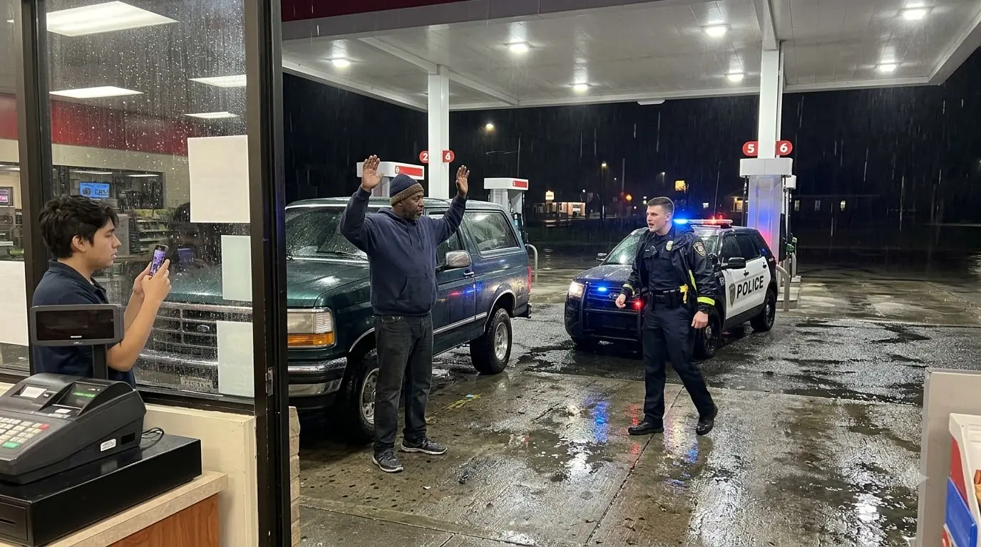 The Officer Slammed Him Face-Down at a Gas Station — Then One Device Started Ringing