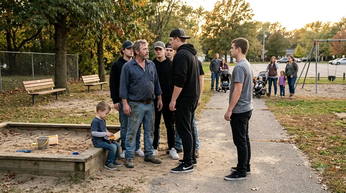 Five Guys Surrounded a Tired Dad at the Park — Then One of Them Put Hands on Him