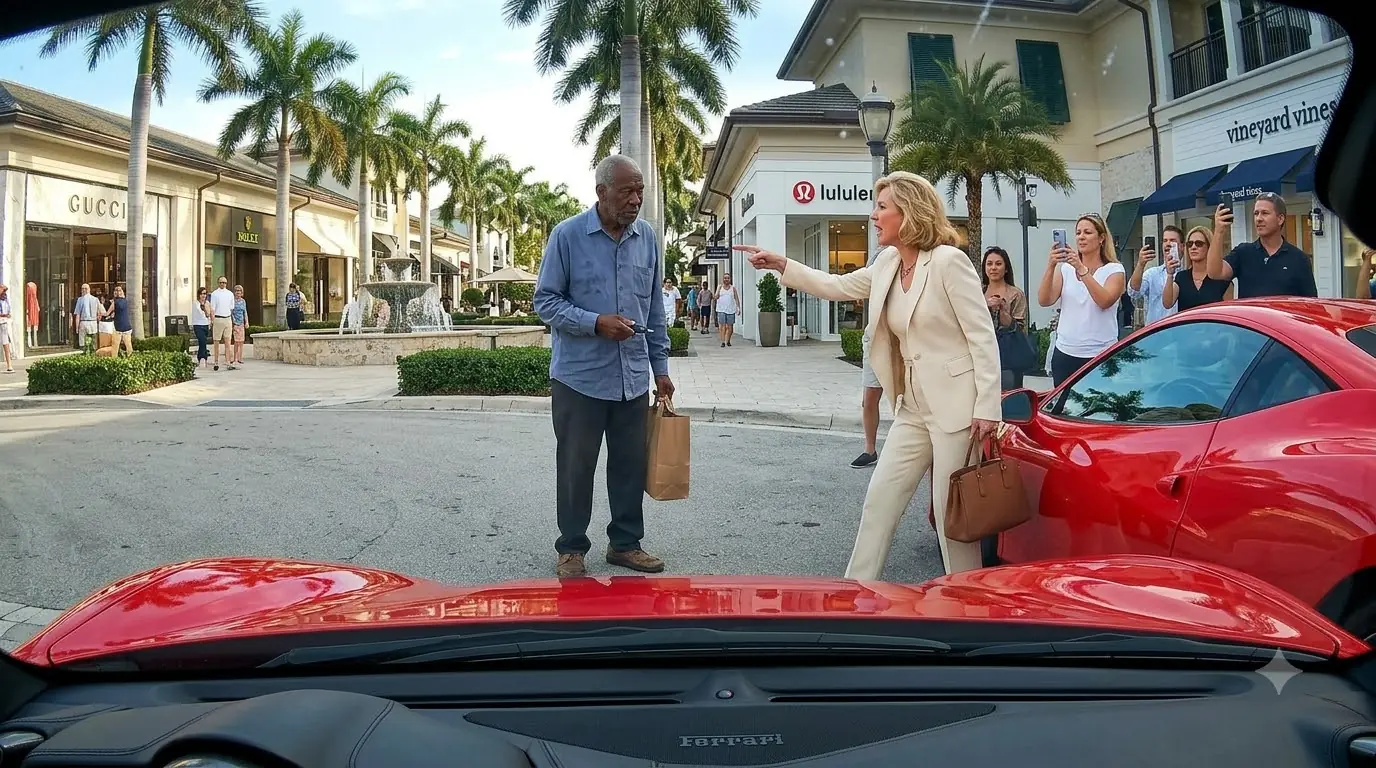 Dashcam Caught Her Accusing the Wrong Man Beside a Ferrari