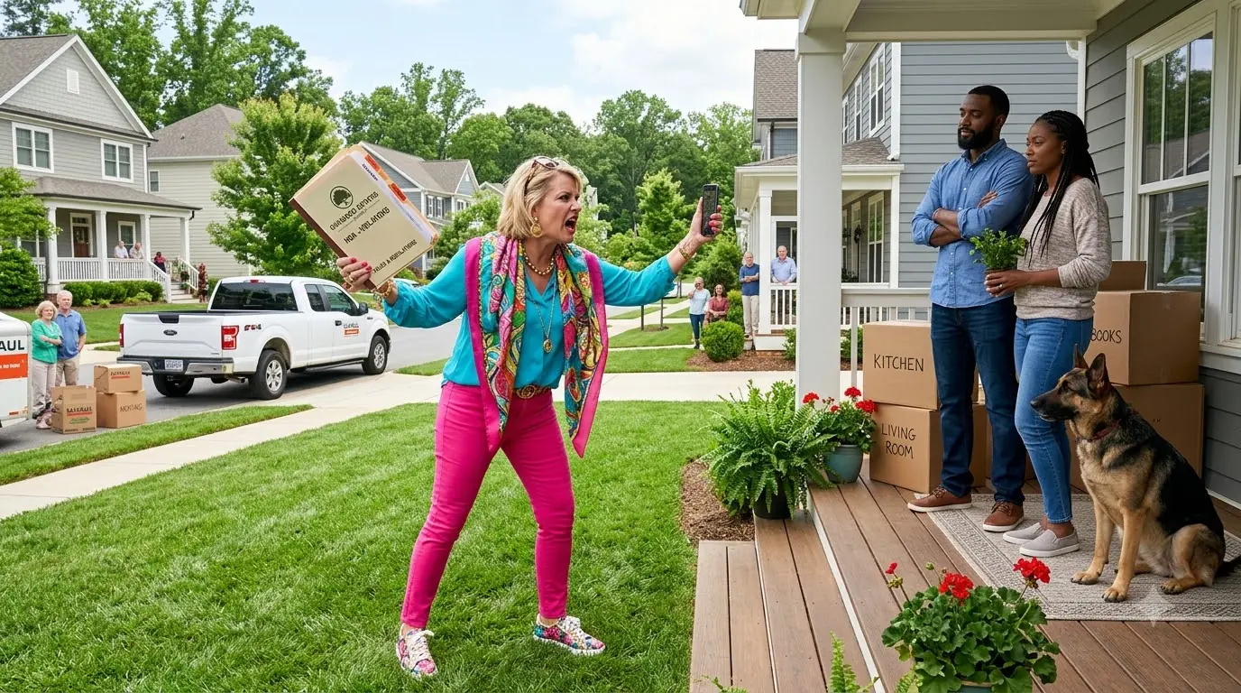 She Screamed Across the Lawn Like She Owned the Street — Then the Police Asked One Question