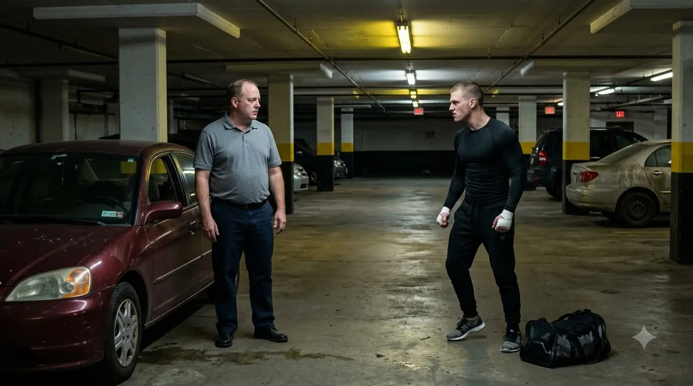 He Cornered the “Weak Office Guy” in an Empty Garage — Then Threw the First Punch