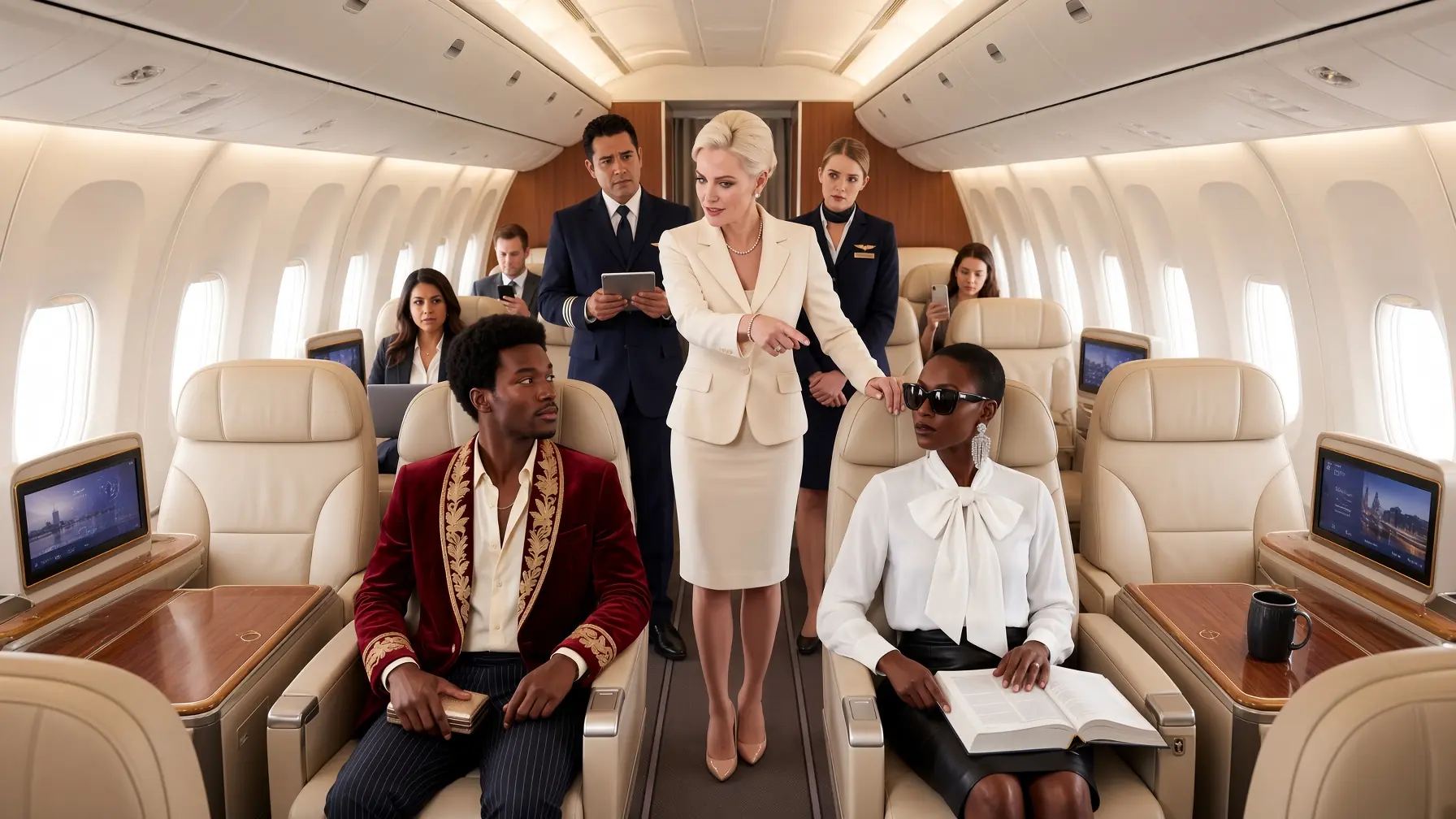 Black Twins Denied VIP Seats by Rich Passenger — One Call Fires the Entire Crew