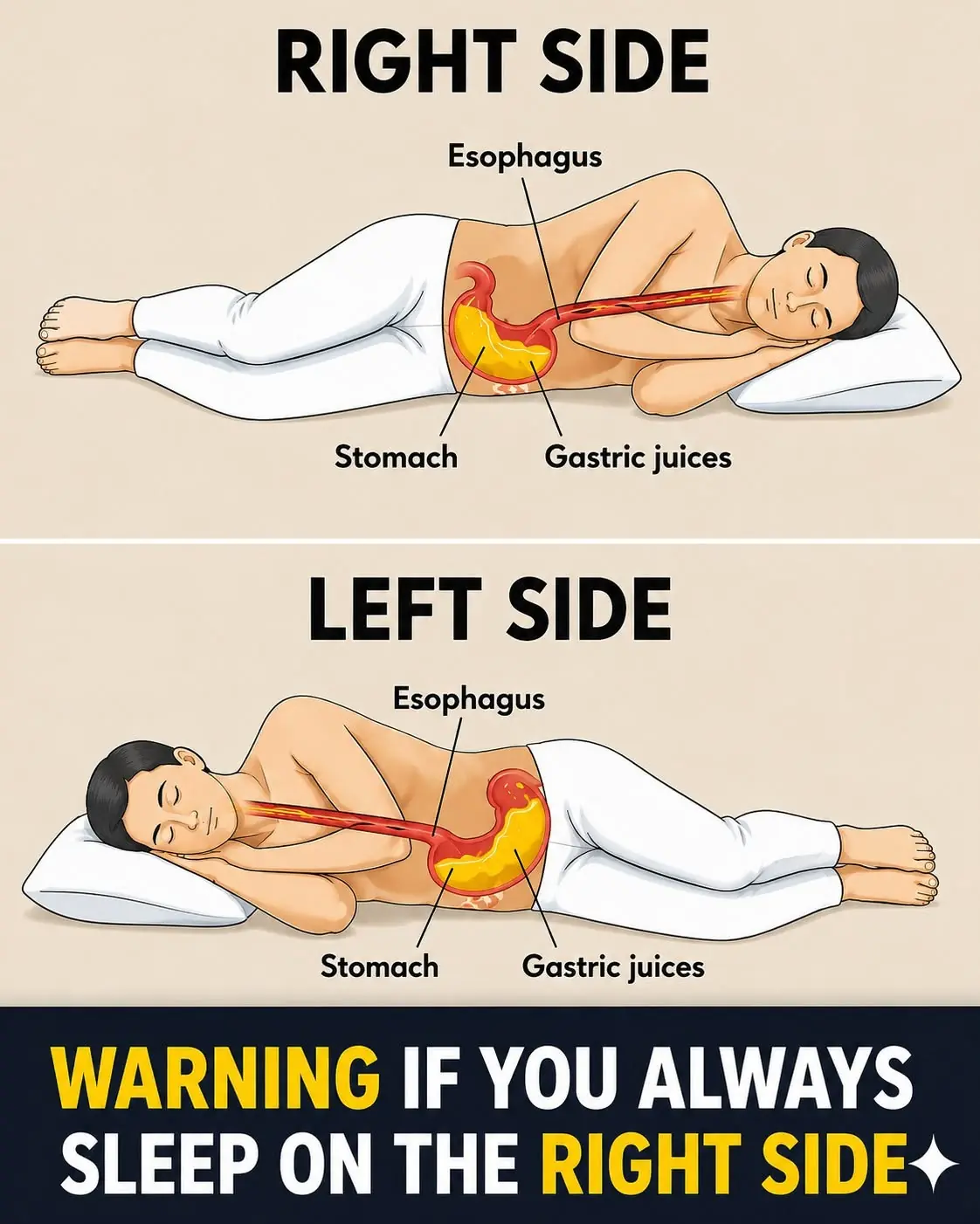 Warning: Sleeping on Your Right Side Every Night May Affect Your Health