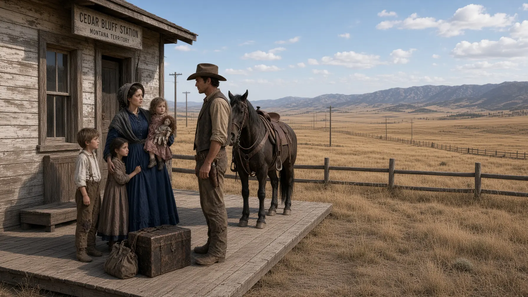 She Sighed, “No One Wants A Bride With Three Kids” The Cowboy Smiled, “I Always Wanted A Big Family”