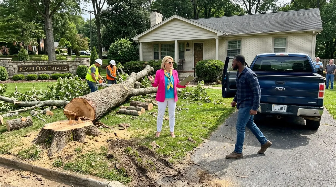 She Cut Down His Family’s Giant Oak — Then He Saw What Was Left