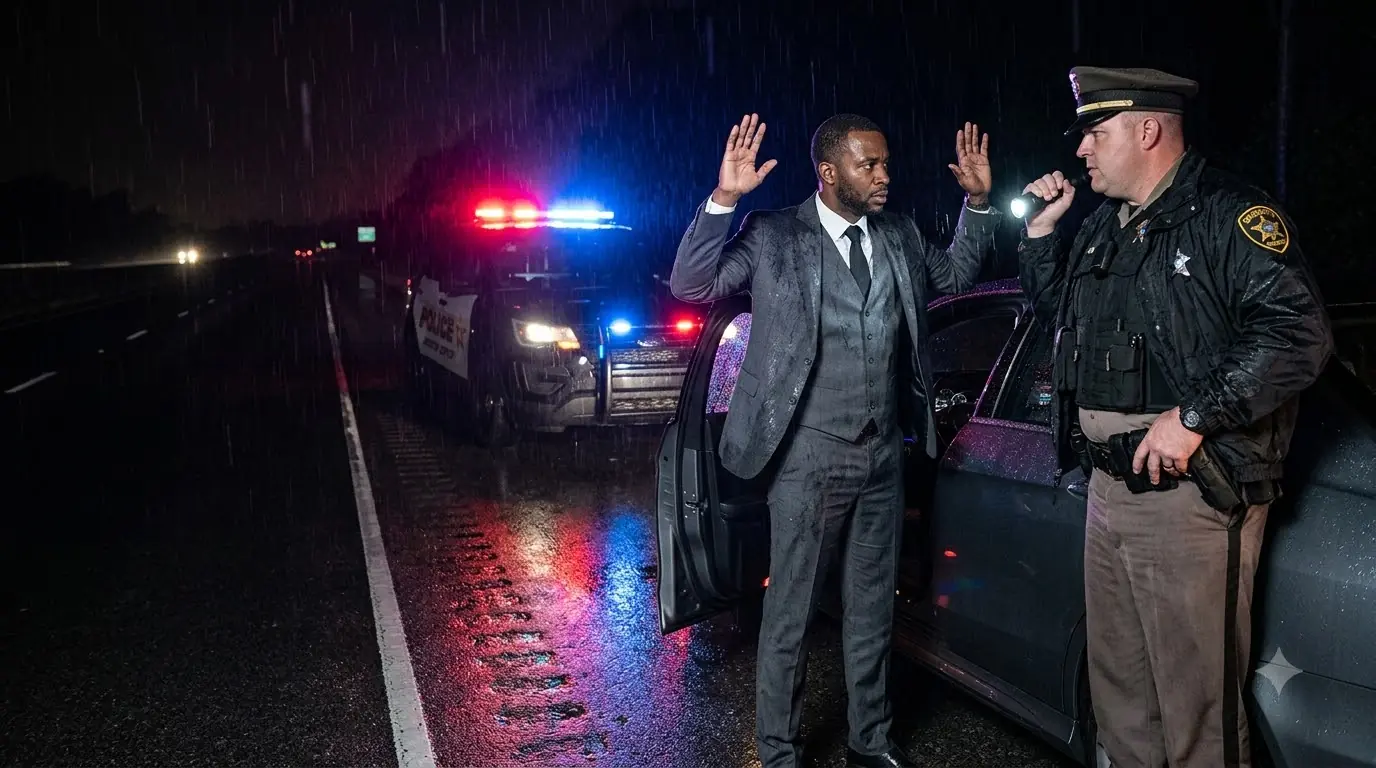 The Cop Forced Him Into the Rain — Then Something on His Phone Changed Everything