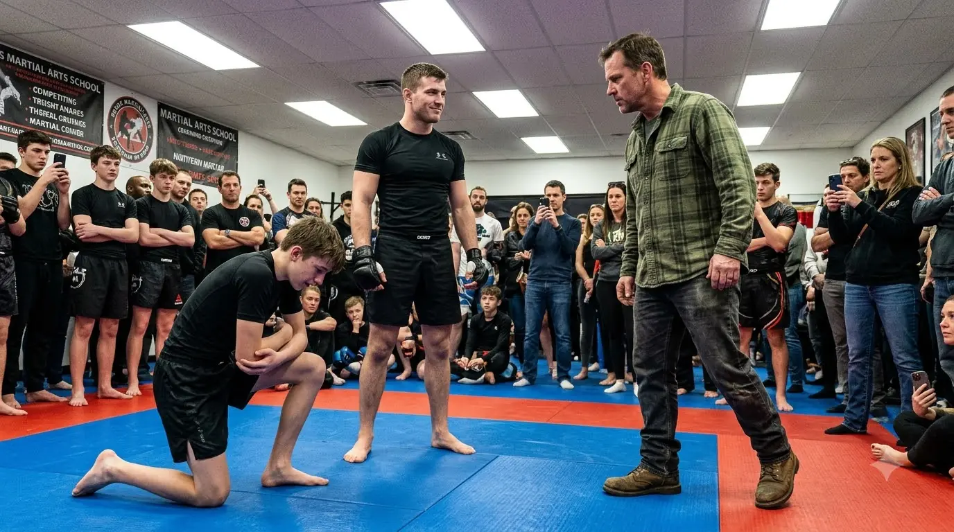 The Coach Humiliated His Son in Front of the Whole Gym — Then Dad Stepped Onto the Mat