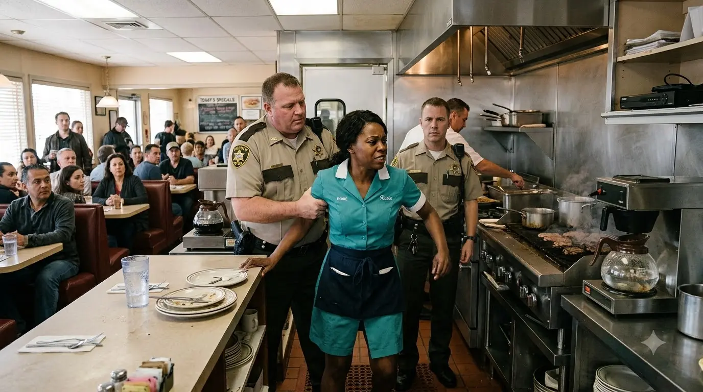 They Shoved the Waitress Into the Counter — Then Someone Walked Through the Diner Door