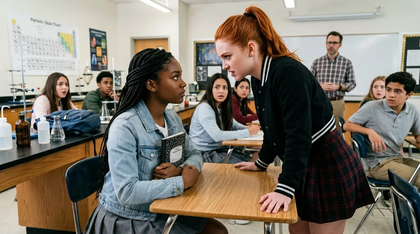 The Redhead Cornered the Quiet Black Girl in Class — Then She Opened the Notebook