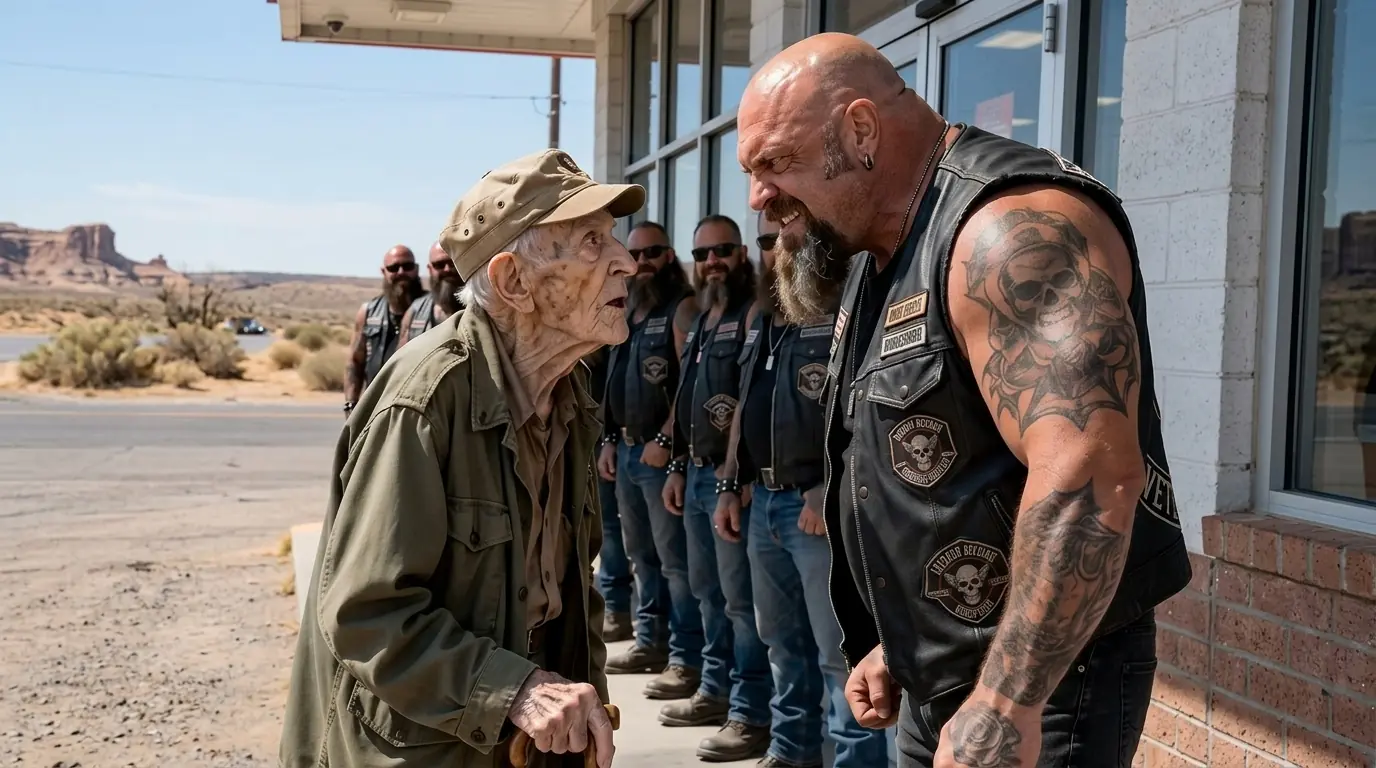 Five Bikers Mocked an Old Marine at a Gas Station — Then Twenty Veterans Pulled Into the Lot