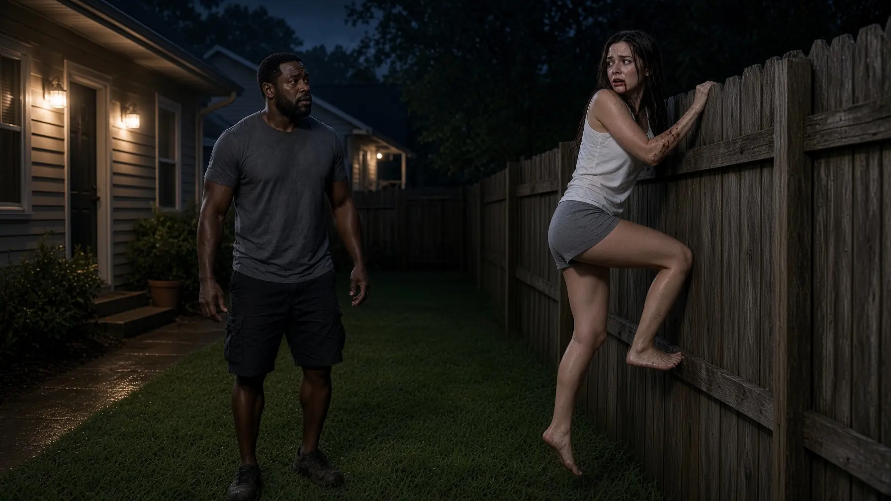Black Single Dad Caught His Neighbor Climbing Fence—She said, “Can I Stay With You Tonight?”