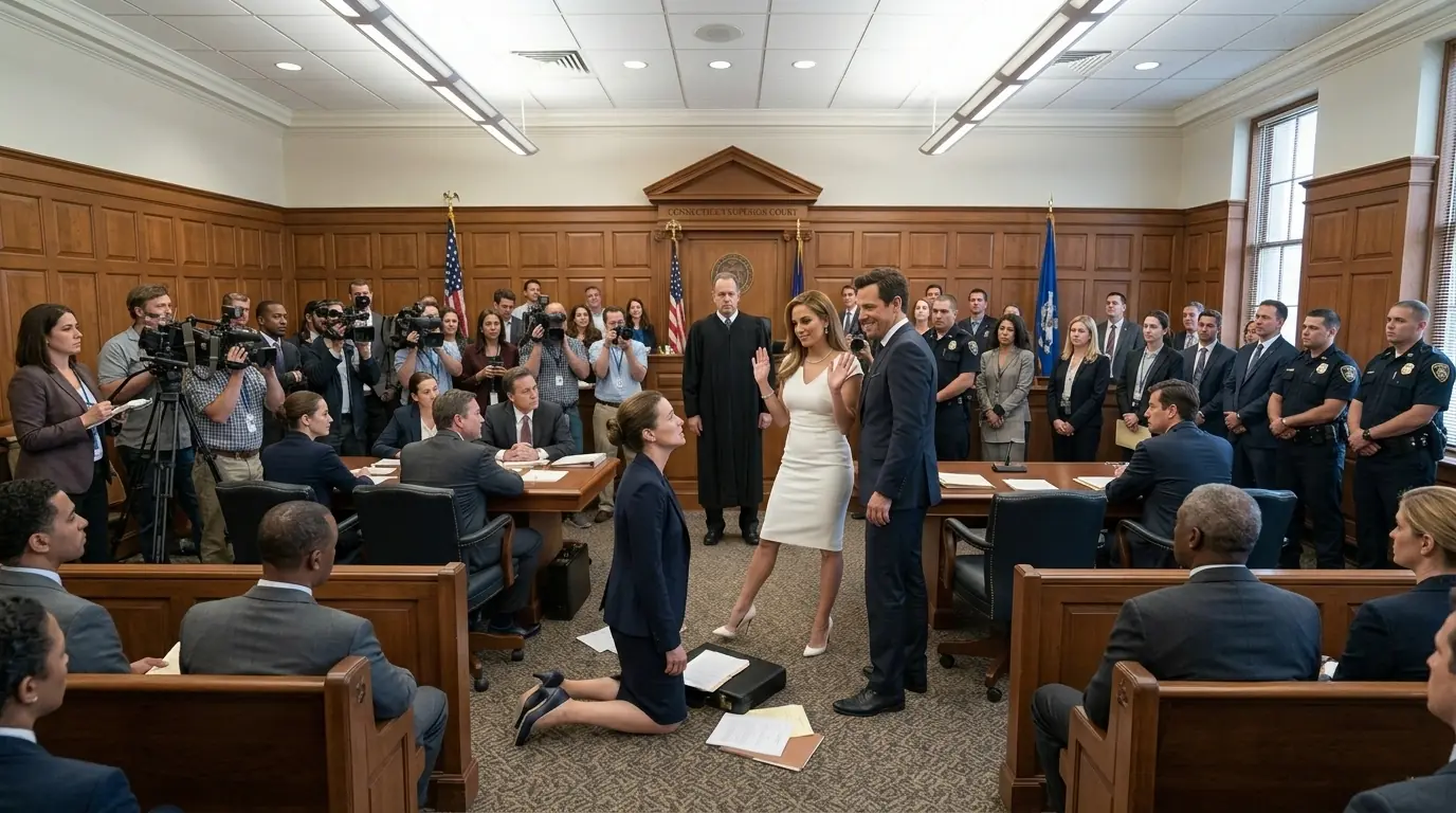 Mistress Ki-cks Wife In Court — Millionaire Has No Idea The Judge Is Her Father