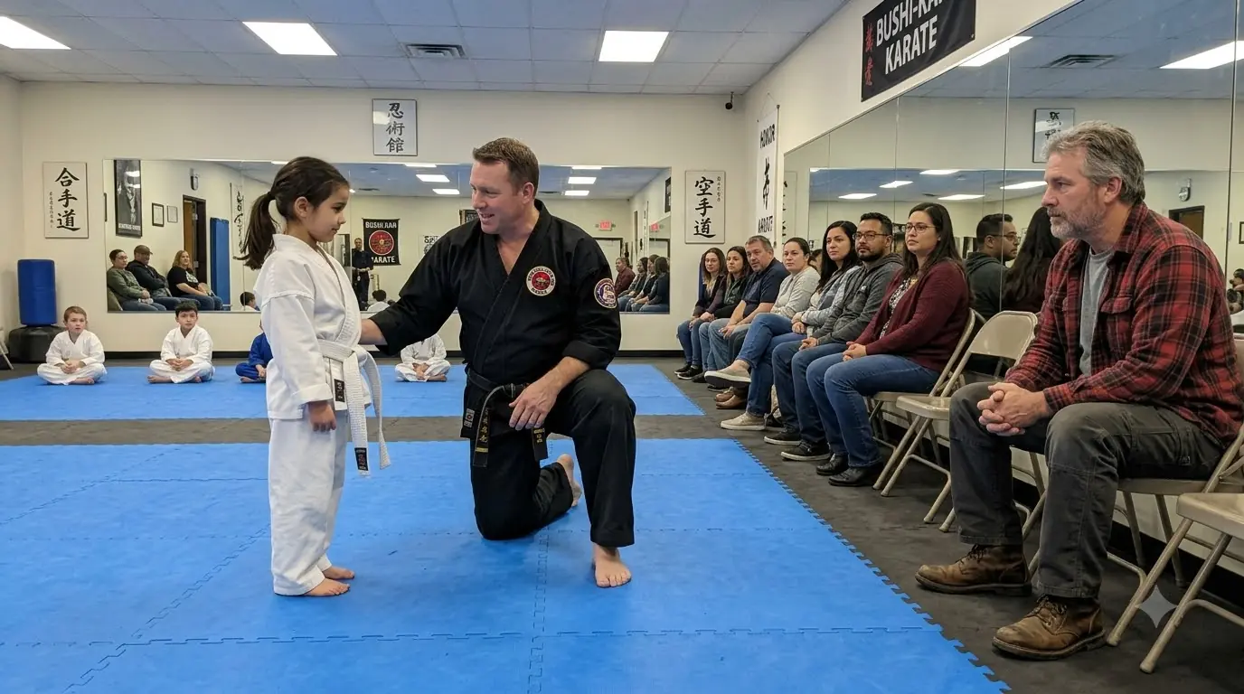 The Black Belt Humiliated His Daughter in Front of the Whole Class — Then Shoved Her Father