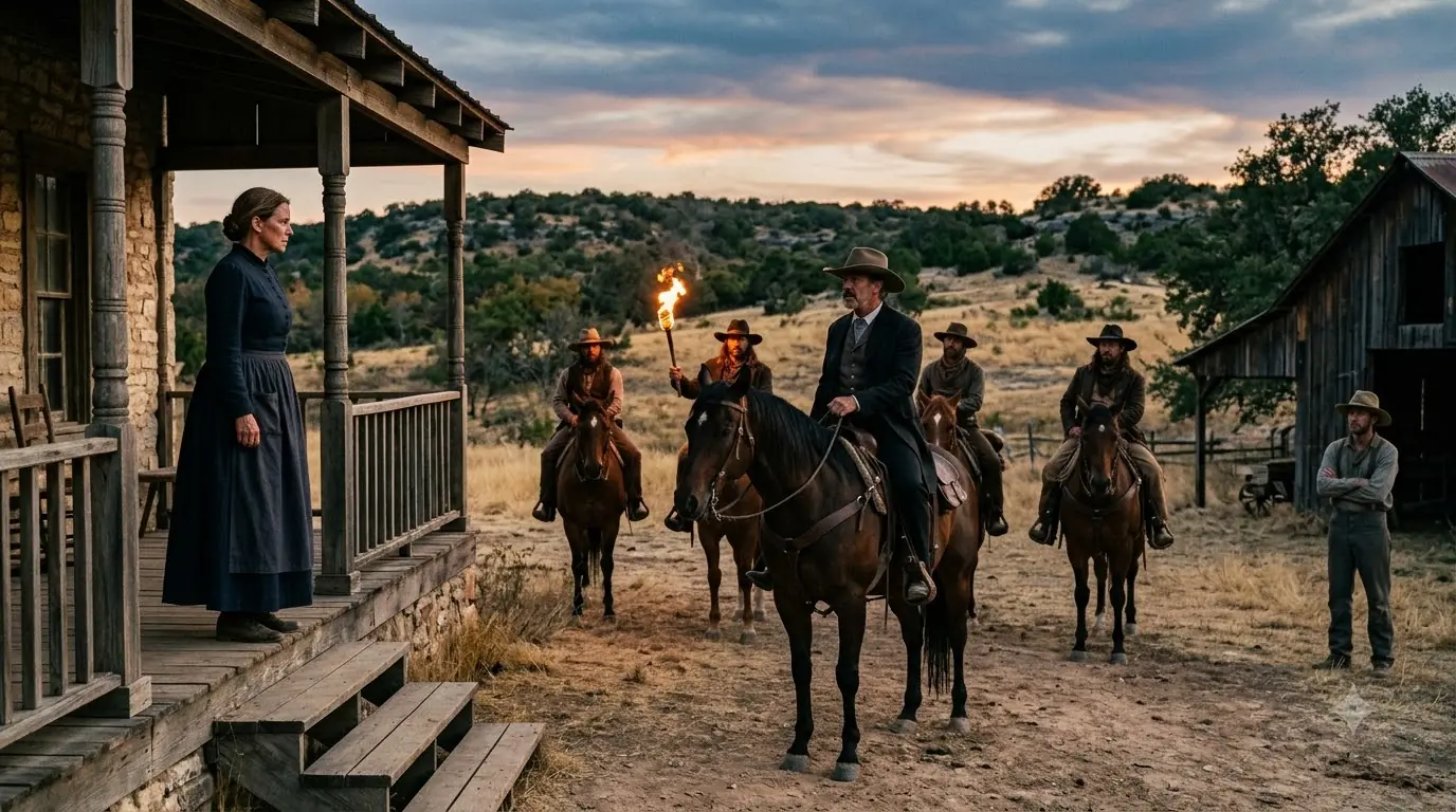 Eight Armed Men Rode Onto Her Ranch — And Told the Widow to Hand Over the Only Evidence She Had