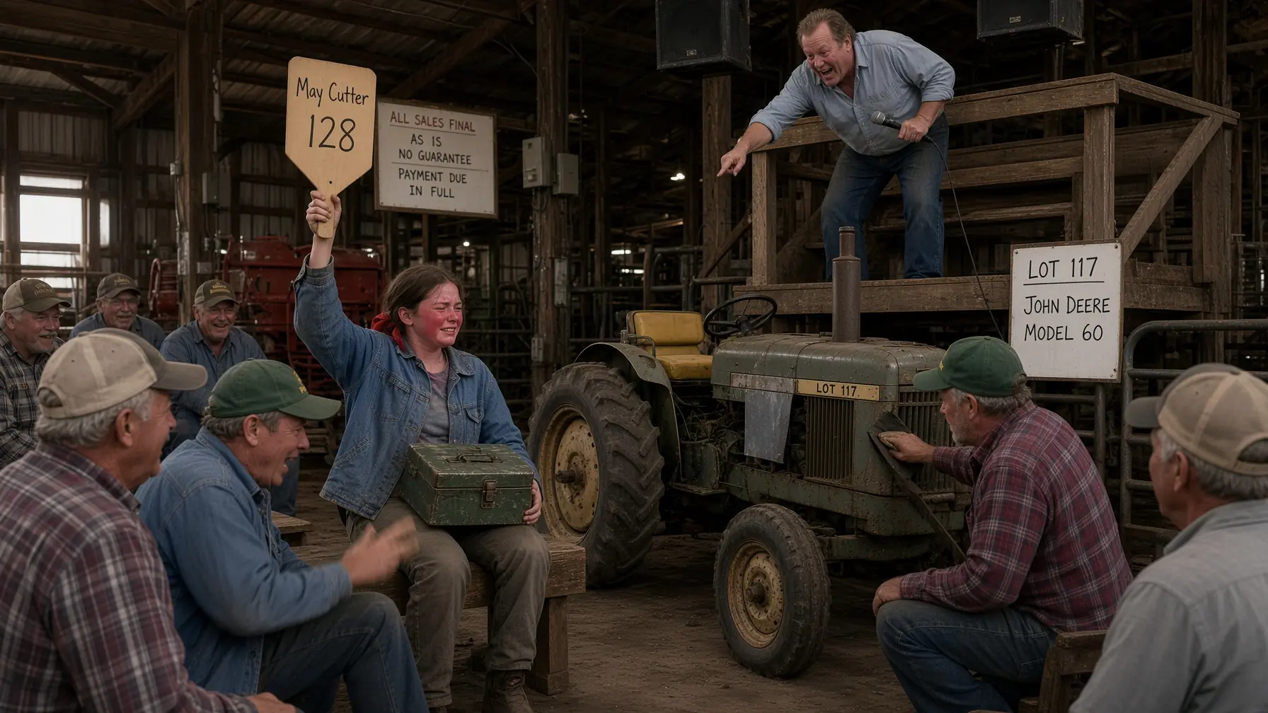 They Laughed When an 11-Year-Old Spent $2,600 on a Broken Tractor — Then the Auctioneer Saw What She Had Been Hiding