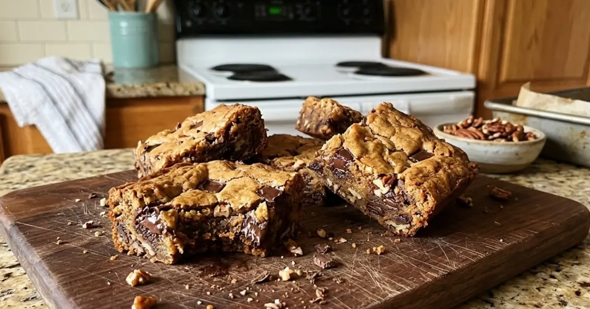 Brown Butter Pecan Chocolate Chunk Blondies – Chewy, Buttery & Loaded with Toasted Pecans and Melty Chocolate