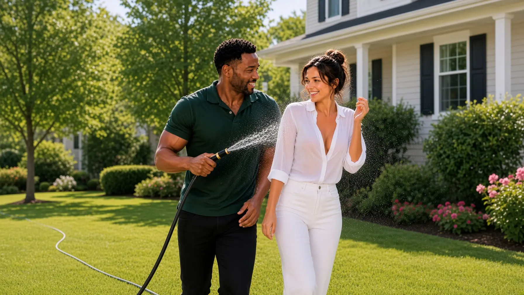 Black Single Dad Accidentally Sprayed His Neighbor’s House — Her Flirty Reply Changed Everything