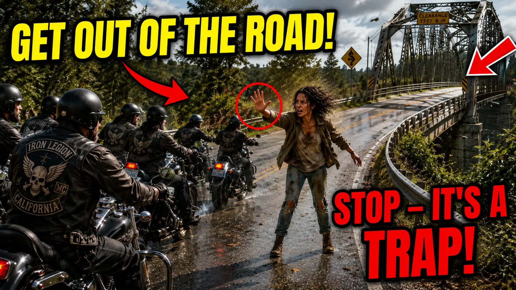 “Stop — It’s a Trap!” a Homeless Black Girl Warned 15 Bikers — What They Did Next Left the Town in Tears