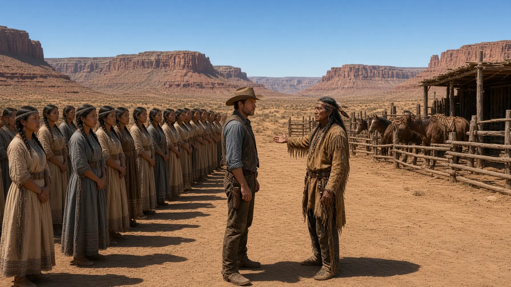 The Cowboy Found Water for the Apache...Then the Chief Lined Up 22 Women—His Answer Shocked Everyone