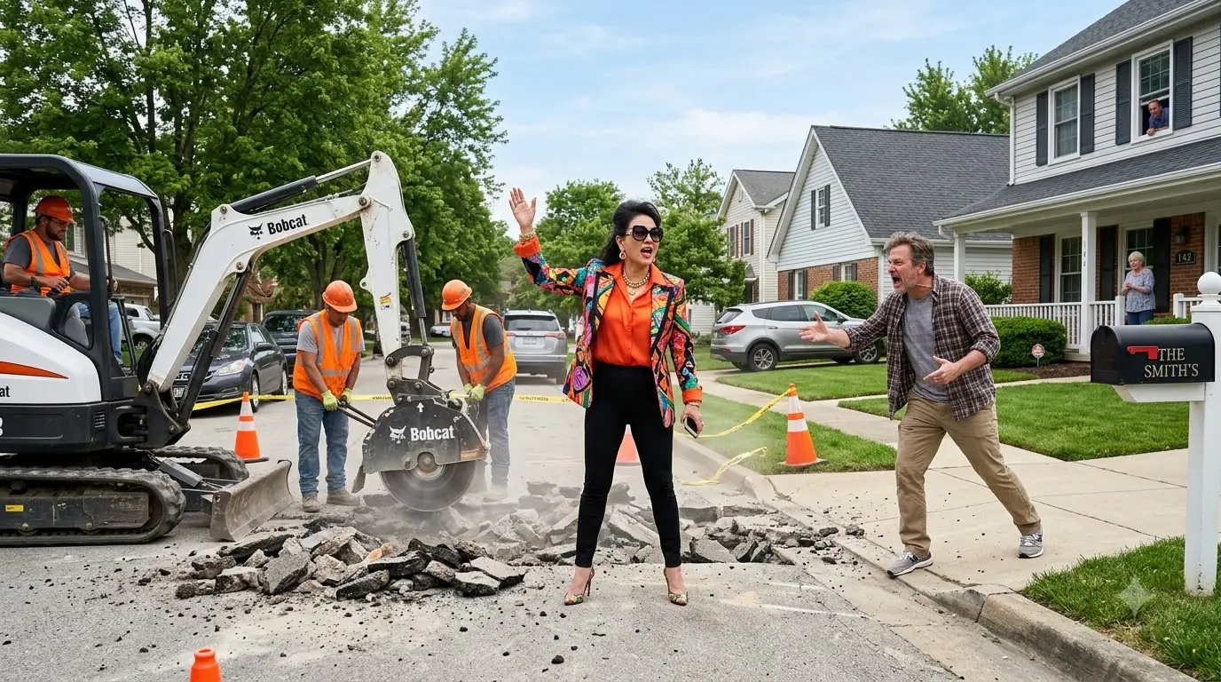 The HOA Queen Ordered the Street Torn Up in Front of His House — Then He Warned Her Once