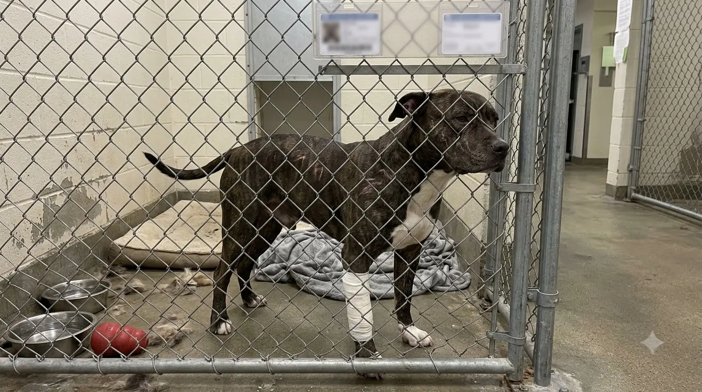 The Man Who Stayed Beside Rocky’s Kennel Came Back Before Surgery