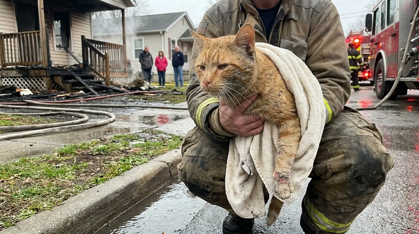 # Murphy's Recovery After Being Found Beneath a Burned Porch