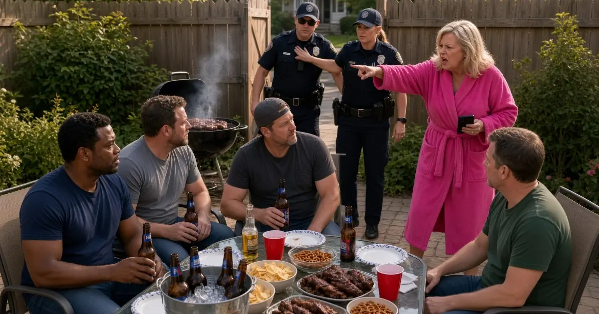 She Called 911 on Four Men Barbecuing Behind Their Neighbor’s Fence, Then the HOA Meeting Went Silent