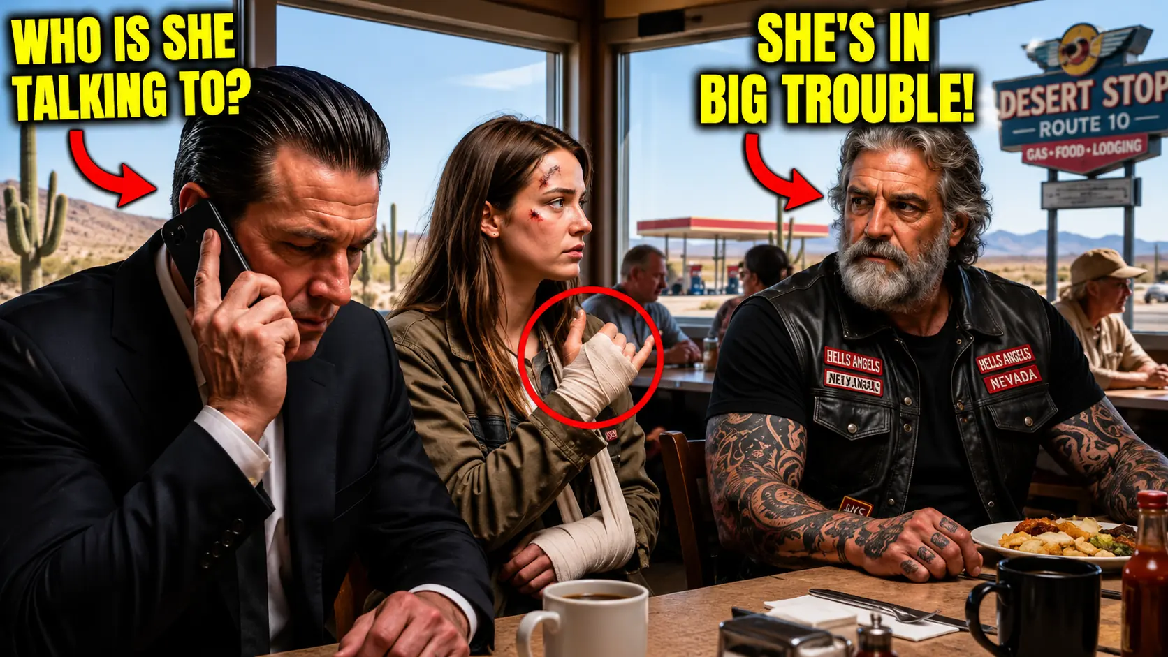 She Gave a Silent Distress Signal to a Biker Stranger — He Knew Exactly What It Meant
