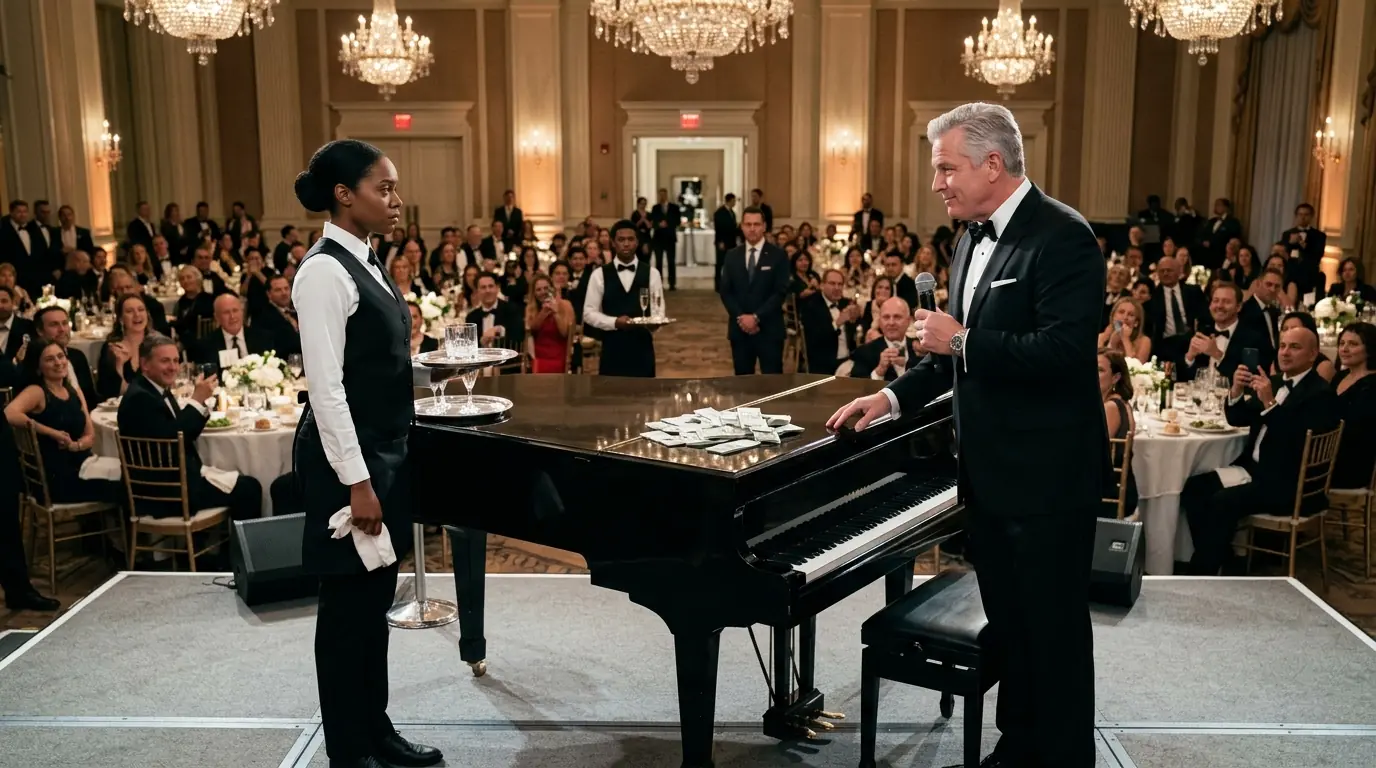 Billionaire Forced a Black Waitress to Play Piano at Gala to Mock Her — She Stunned Everyone